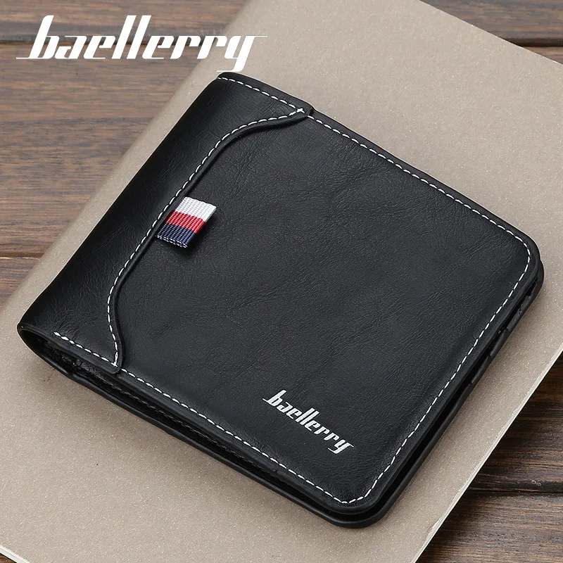 2019 Baellerry повседневные мужские кошельки из искусственной кожи Короткий держатель