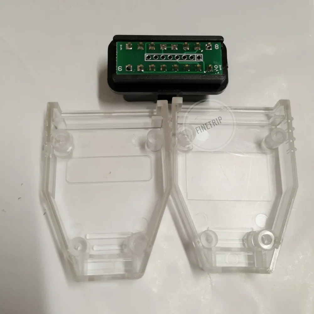 10 шт./лот FINETRIP OBD2 16Pin штекер разъема адаптера J1962 OBDII проводка оболочки прозрачный белый/синий/черный