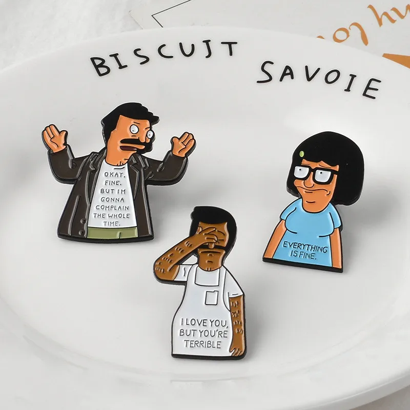 2020 новый аниме &quotBob's Burgers&quot косплэй Линда Боб Тина ген значок с характерным
