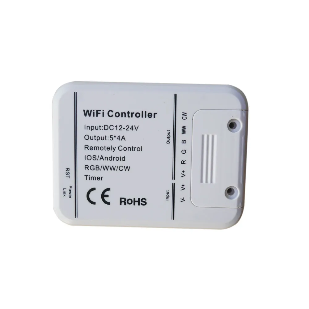 Светодиодный контроллер RGB/WW/CW Wifi 5 каналов 16 миллионов цветов управление