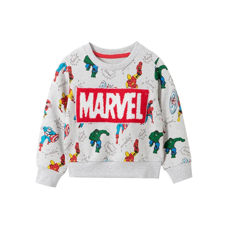 

Spring Autumn Children's Comfortable Casual Sweater Boys Pullovers Warm Jumper Long-sleeved Printed Round Collar Sports Sweater