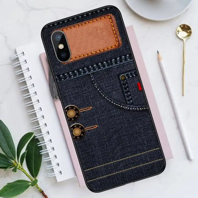 

Jeans Cowboy Denim printed Phone Case for iPhone 11 12 mini pro XS MAX 8 7 6 6S Plus X 5S SE 2020 XR