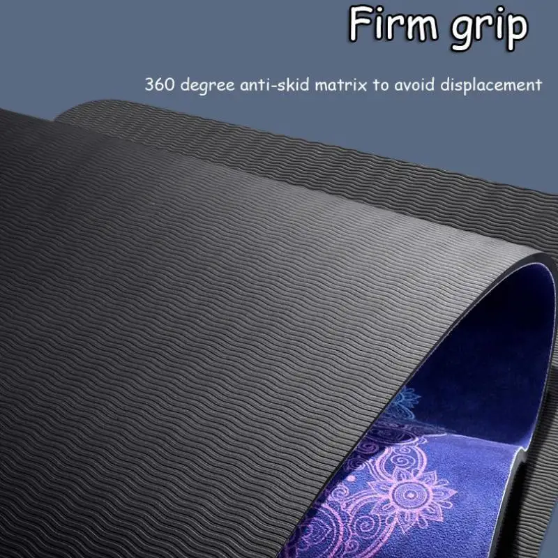 

1830 * 680 * 8 mm Yoga Mat Printed Suede TPE Non slip Beginner Trainning Pilates Gym Home Fitness Carpet Slimming Dance Pad