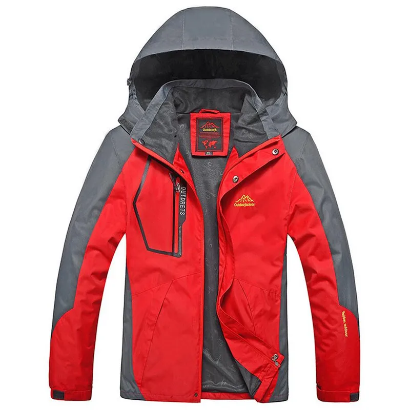 

Men's Waterproof Windbreaker Jacket Spring Autumn Windproof Casual Hooded Coats Plus Size 9XL Outwear Tourism Mountain Jacket