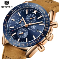 benyar men watches brand luxury silicone strap waterproof sport quartz chronograph military watch men clock relogio masculino