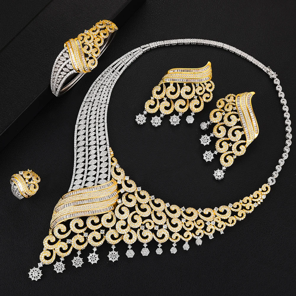 GODKI 4 шт. роскошный Африканский набор украшений для женщин Свадебные подружек