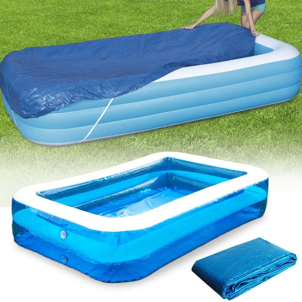 

Swimming Pool Cover Dust Rainproof Pool Cover Blue PE Tarpaulin Durable For Family Garden Pools Swimming Pool Accessories