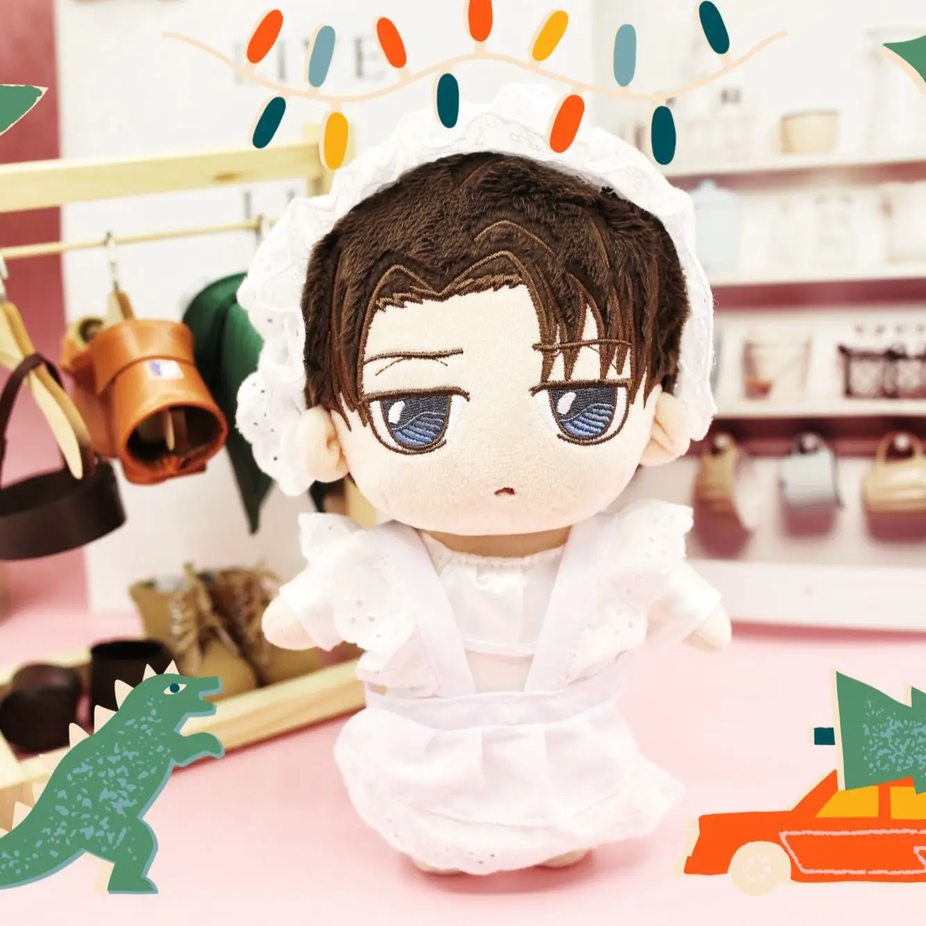 Uoozii Ackerman-figura de peluche de Anime Attack On Titan Levi, ropa de mu&ntilde;eca cambiable, regalo para fan&aacute;ticos de AOT, 9 "/23cm-1