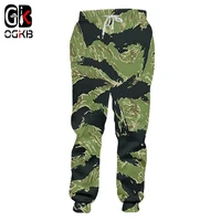ogkb mens casual sweatpants full length long drawstring pants male print green camouflage 3d jogger pants homme streetwear 6xl
