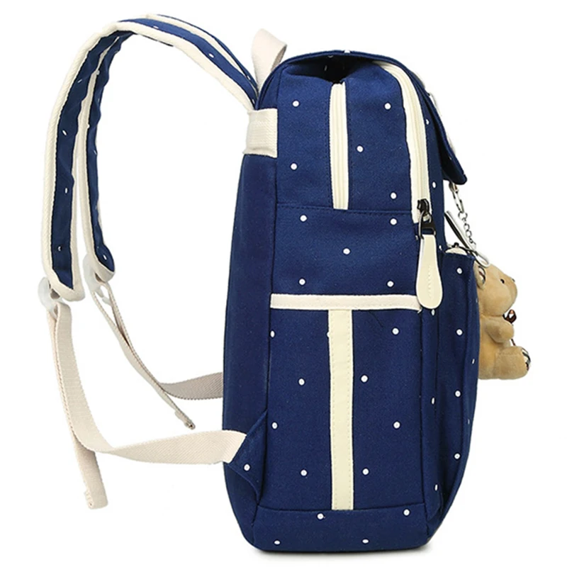 4 шт./компл. холщовые школьные рюкзаки для колледжа модные девочек и