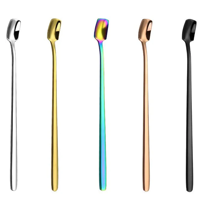 

Mixing Stirring Spoon, for Coffee Cocktail Beverage, Drink Stirrer Sticks, Iced Tea Spoons, Long Handle, Set of 5 Colors