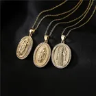 Лидер продаж, ожерелье из кубического циркония AAA для женщин и мужчин, христианская богиня, Дева Мария подвески, медный циркон, религиозные украшения