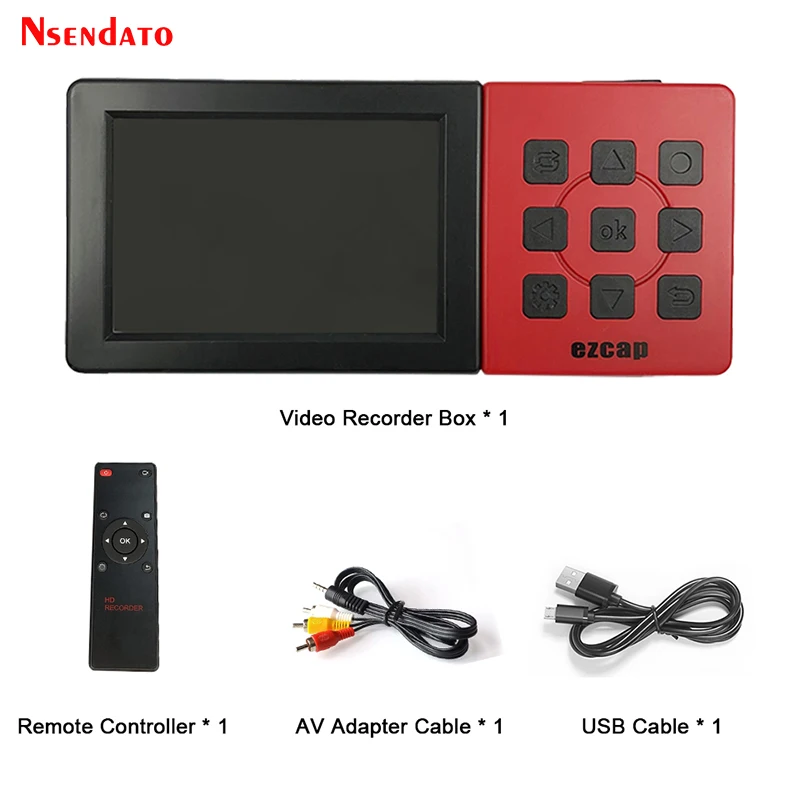 

EZCAP 273A HD AV Game Video Recorder Capture Box with 3.5 LCD color Screen playback 1080P 60fps HD Game record Capture Device