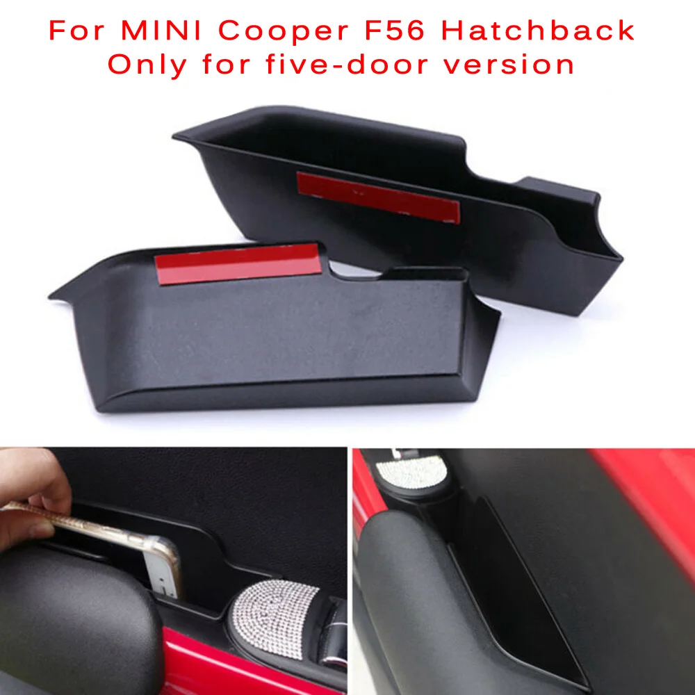 2 * Черный ABS ящик для хранения в подлокотнике автомобиля Дверная ручка Органайзер