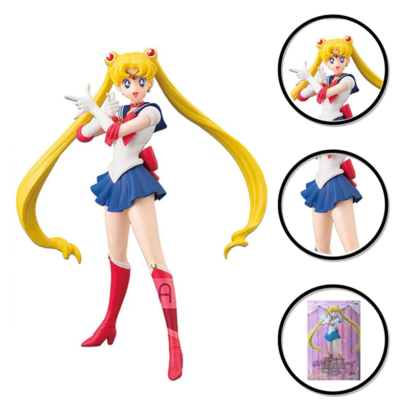 

Sailor Moon Anime Figure 18CM PVC Cartoon Mercury Mars Jupiter Venus Toys for Girls Model Gift Dolls Static Desktop Decoration