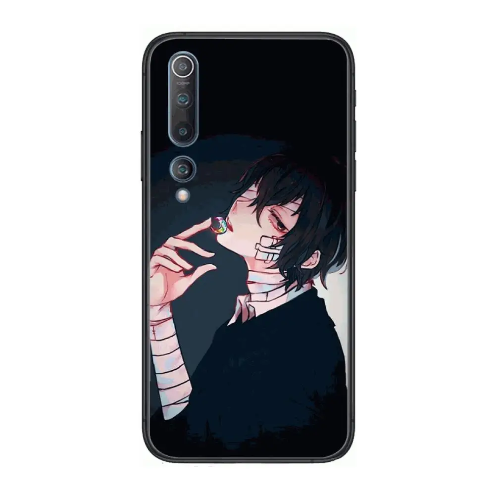 

Japan anime bungou stray Phone Case For xiaomi mi11 5g 10 liti Ultra 9Pro SE 3 8 Note Anime Black Cover Silicone Back Pretty tpu