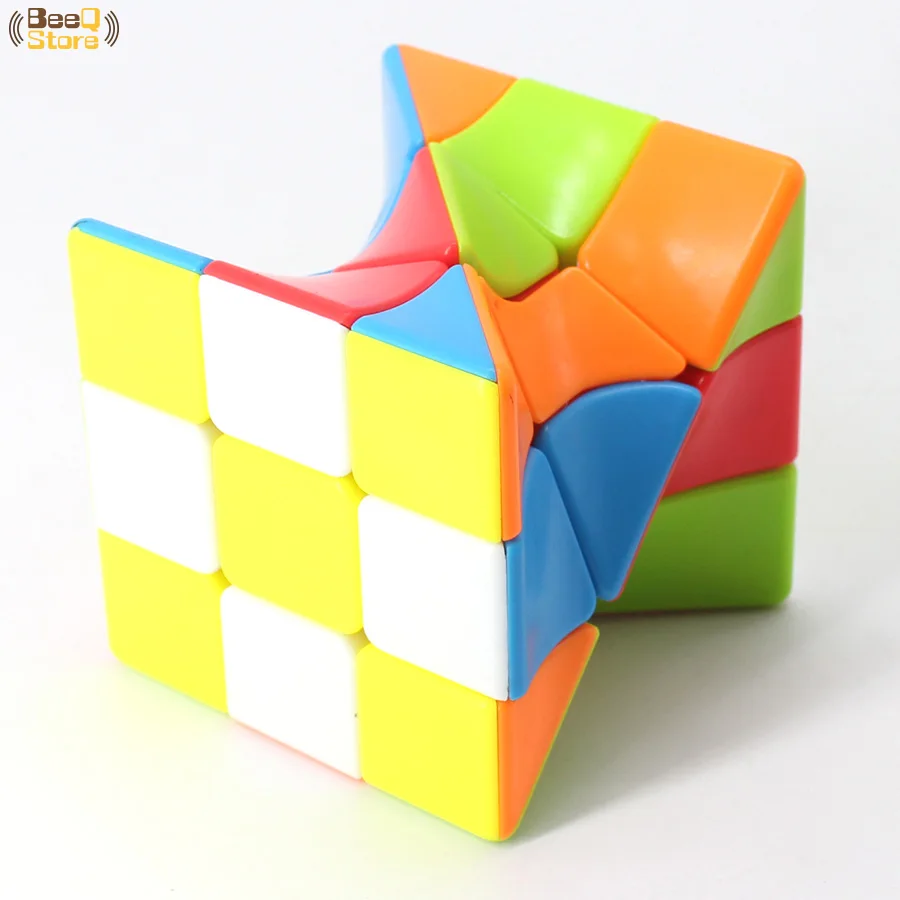 Извилистый куб крутящийся магический без наклеек 3x3x3 красочный головоломка 3x3