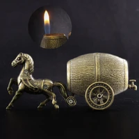 creative new cool lighter gas torch butane lighter smoking accessories living room desktop art decoration bronze series