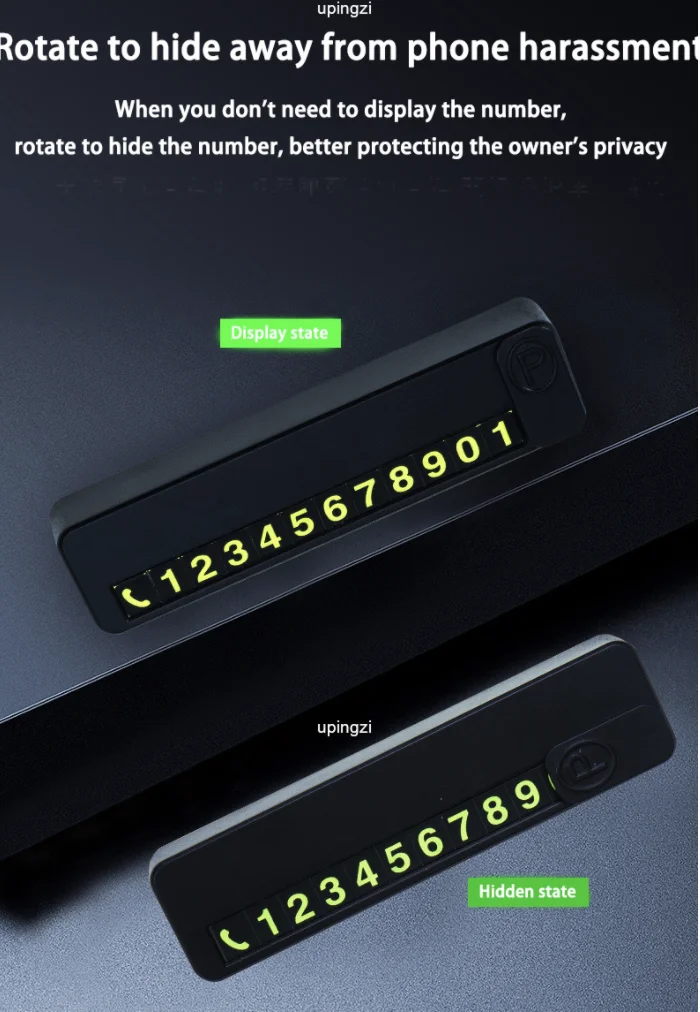 

Car Temporary Parking Card Phone Number Card Plate Telephone Number Car Park Stop Automobile Accessories Car-styling