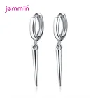 Серьги-подвески женские из серебра 925 пробы, с шипами