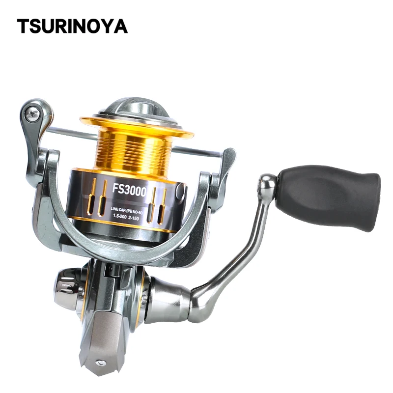 

Катушка рыболовная TSURINOYA FS 800/1000/2000/3000, 5,2: 1, 9 + 1