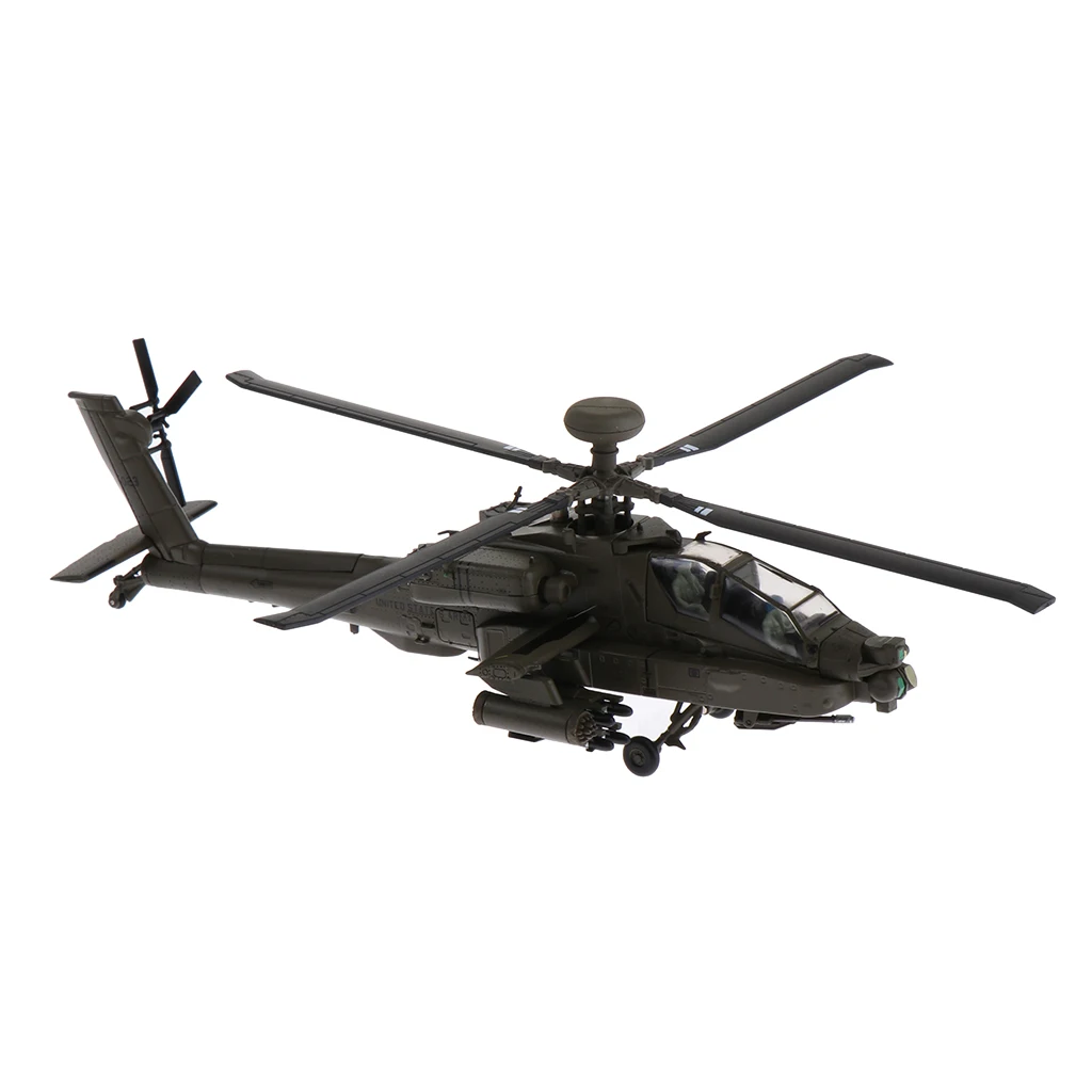Модель вертолета Apache 1:72 AH64 с подставкой реалистичная модель армейского самолета