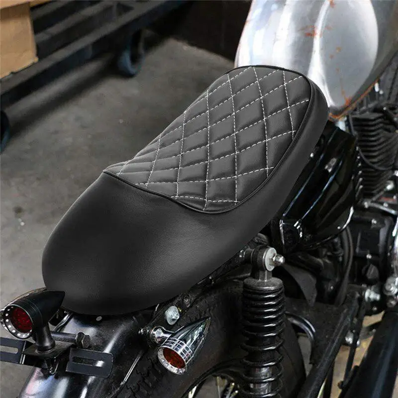 Седло мотоциклетное седло кожаное Ретро винтажное ромбовидная форма сиденье