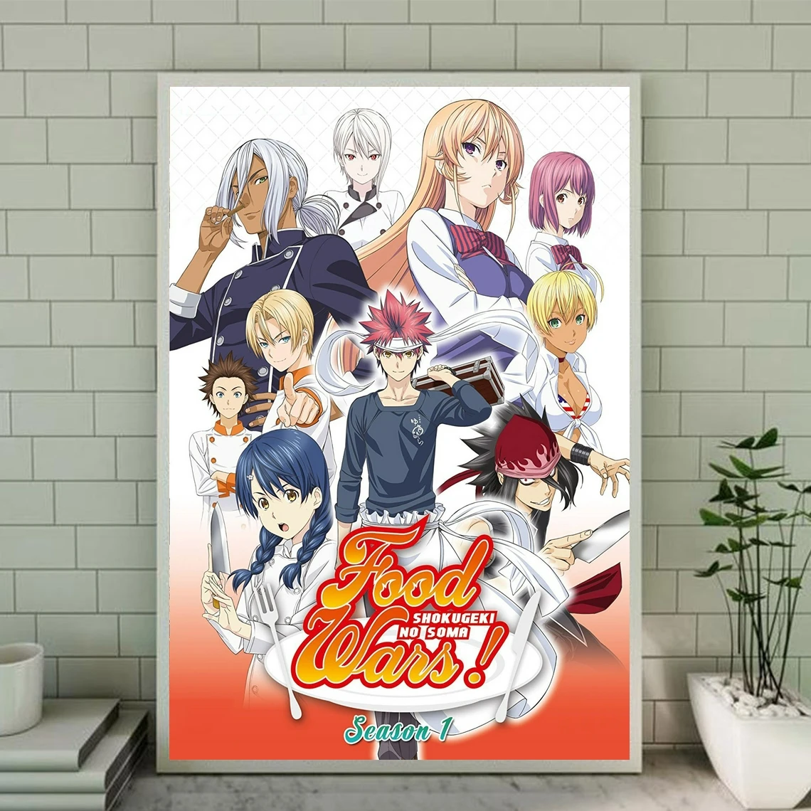 

Аниме постер пищевых войн, принты и холст без рамки, картина для украшения дома (без рамки)