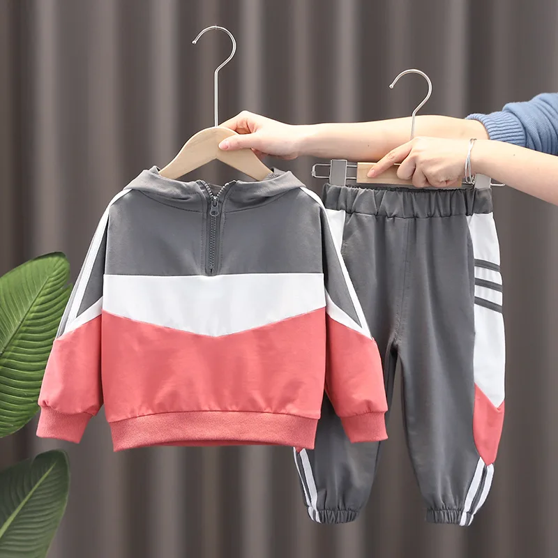 Conjuntos de ropa de oto&ntilde;o para ni&ntilde;os, sudadera, abrigos, pantalones, ch&aacute;ndal, moda, trajes de beb&eacute; de 1 a 5 a&ntilde;os, 2021-3