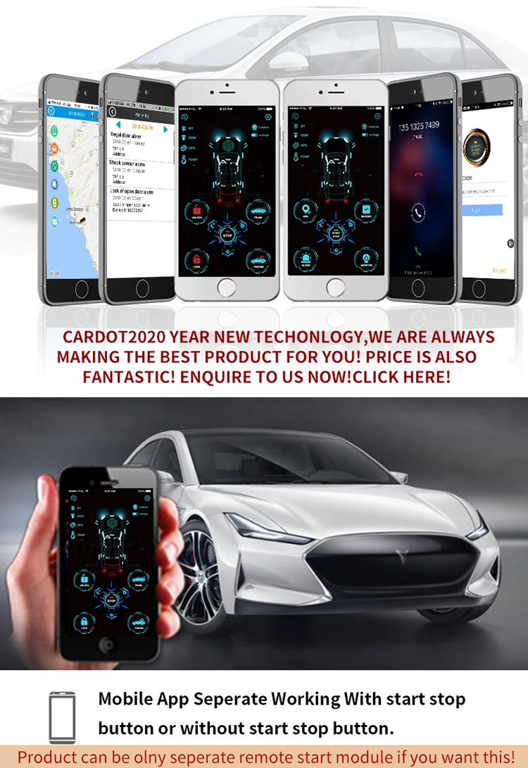 Кардот год двигателя кнопка старт/стоп gsm gps Автомобильная сигнализация