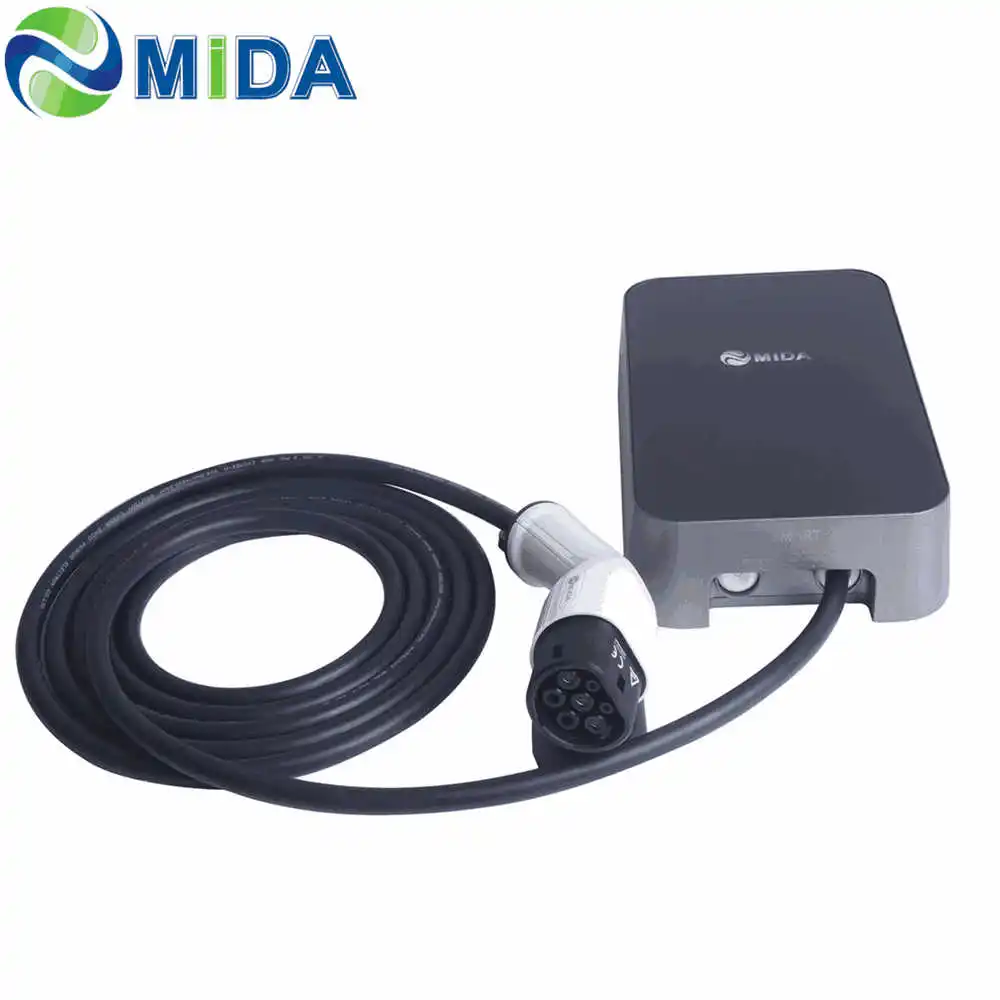 

32A 7KW Wallbox AC 230V EV Charger Type 2 IEC62196-2 Plug Cable EV Charging Station Electric Car Charger