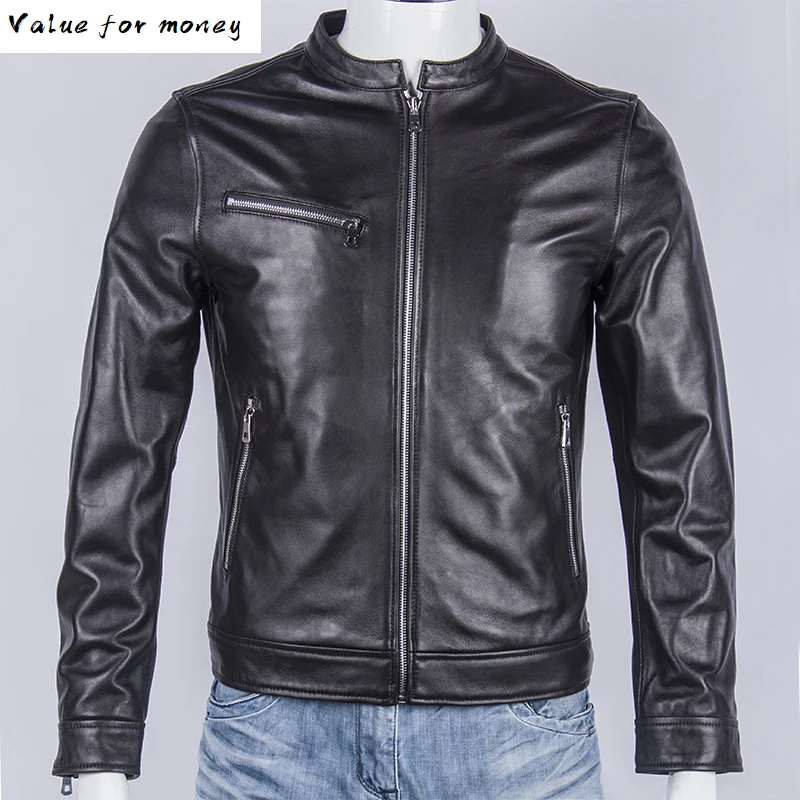 

Free Japan shipping.classic style jacket,mens 100% sheepskin coat.fashion slim genuine leather jackets.plus size,sales