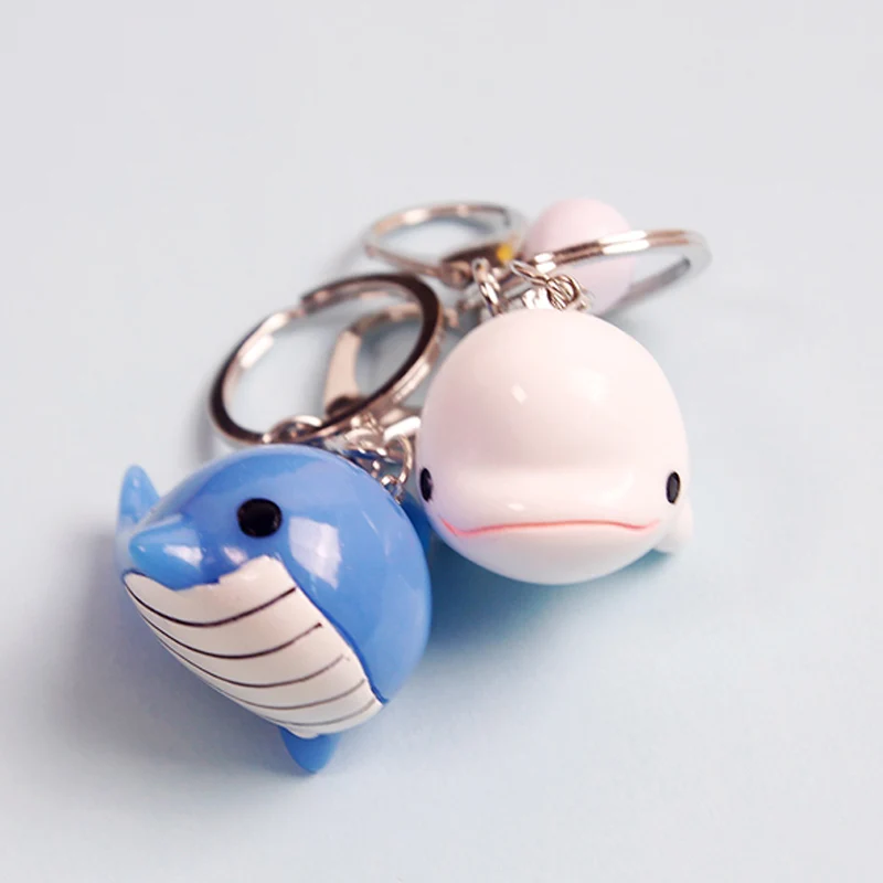 Японский Дельфин стерео брелок креативная Смола синий кит Милый Колокольчик