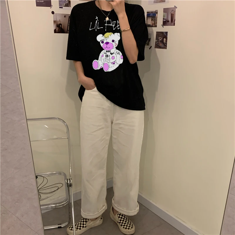 

Women T-shirts Rapper Harajuku Summer Casual Graphic Hip Hop Lil Peep y2k T-shirt Fashion Aesthetic Cool Short Sleeve Top tees