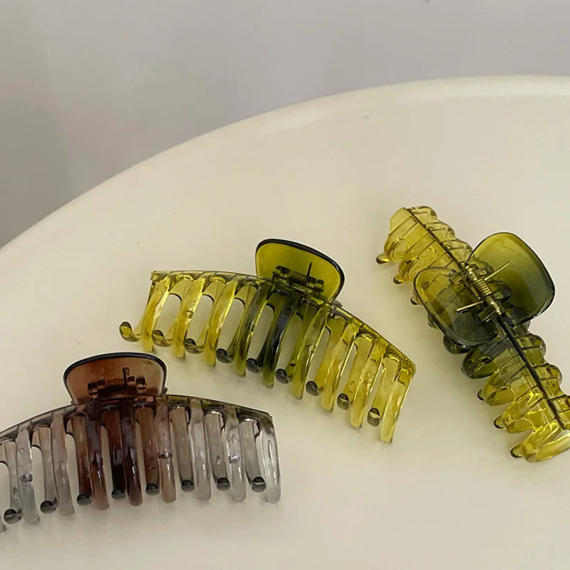 

New Hair Claw Clip Women Tough Colorful Plastic Hair Claw Large Hair Clamps Claw Clip Crab Chic Hair Accessories Headwear Gift