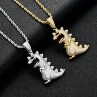 horrible animal iced out bling pendant necklace mirco pave prong setting men women female male fashion hip hop jewelry bp133