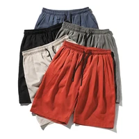 mens shorts summer snow fleece casual pants drawstring shorts solid color embroidery pattern m 5xl beach pants pantalones corto