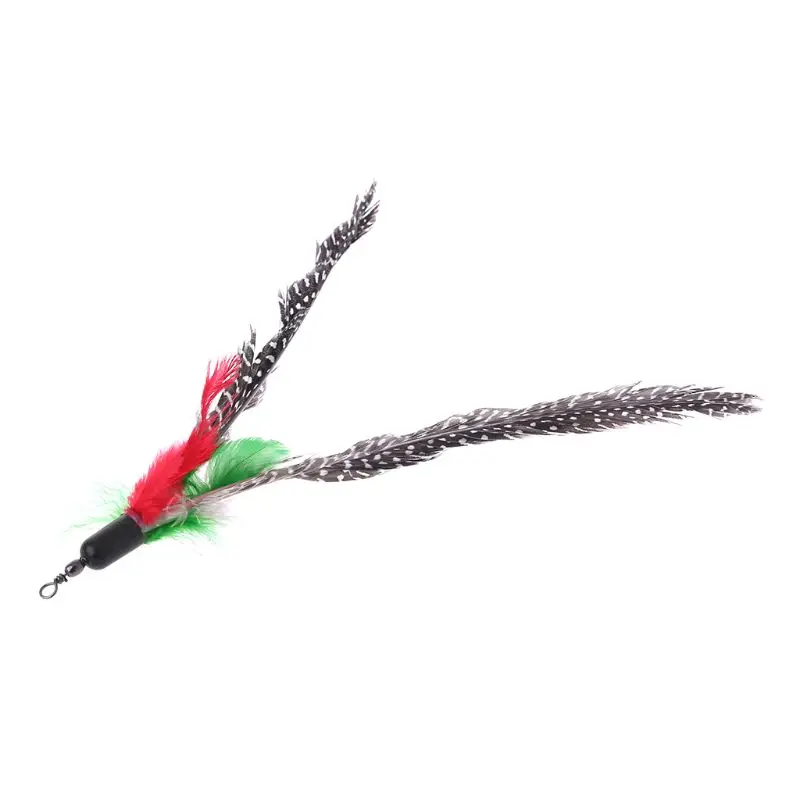 5PCS Handmade Natural Feather Cat Toy Da Bird Refills Interactive Teaser Sticks | Дом и сад
