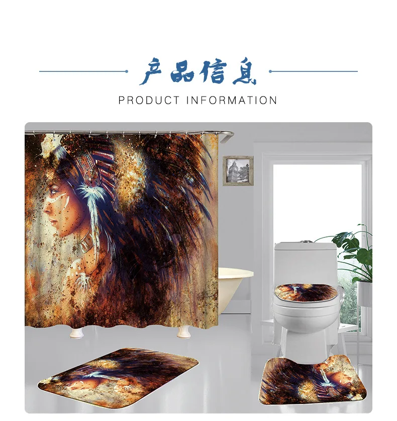 

Christmas Bathroom Shower Curtain Fabric Funny Shower Curtain Luxury Curtains Home Bath Rideaux De Douche Curtains Shower BA60YL