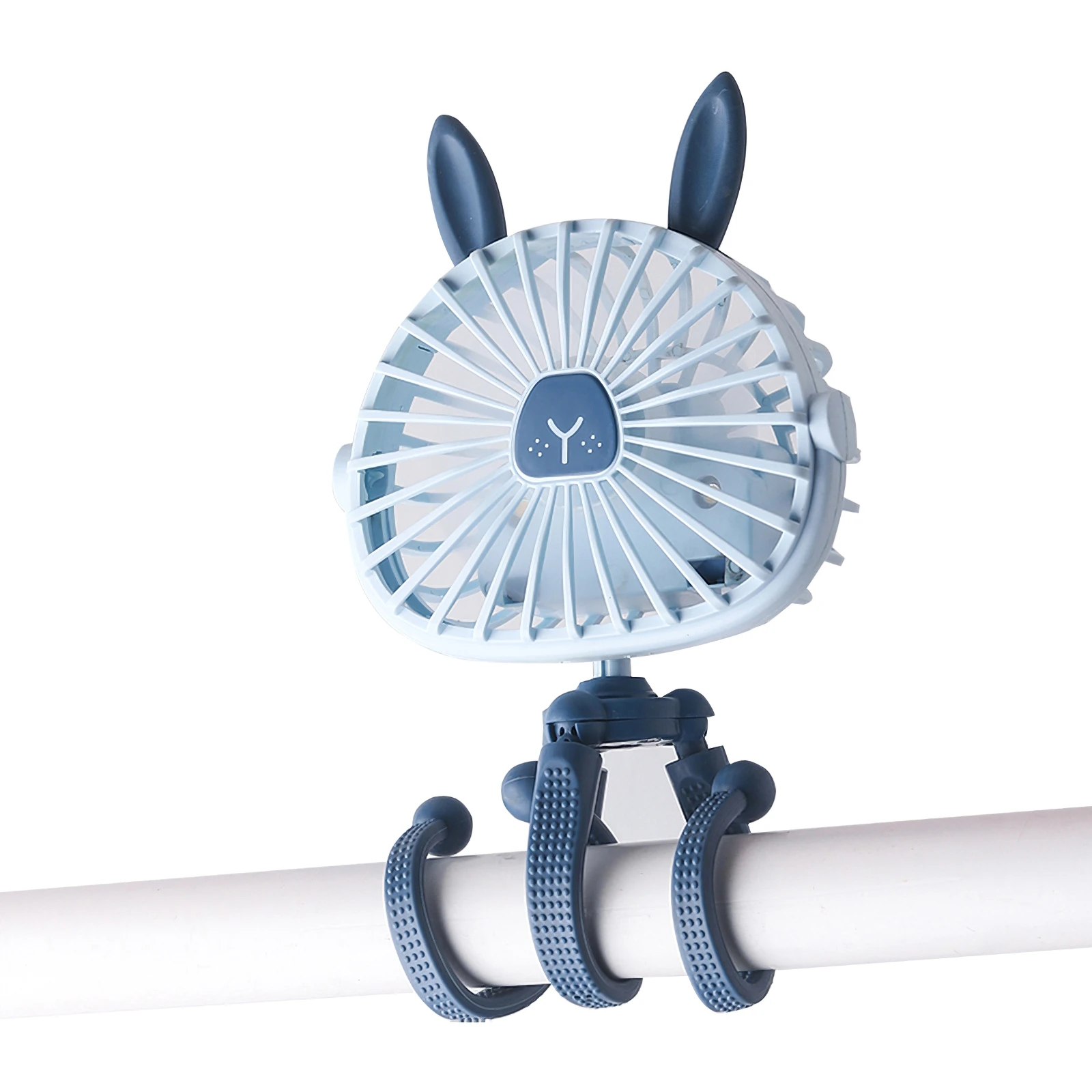 

Stroller USB Charging Clip-On Small Fan With Octopus Deformation Bracket Handheld Hanging Standing Quiet Fan For Hot Summer
