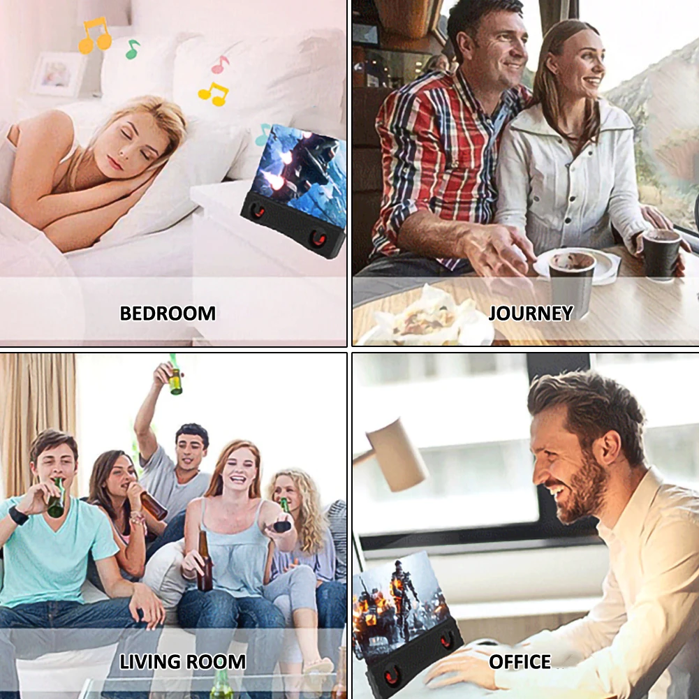 Увеличитель для экрана телефона 12-дюймовый 3D мобильный увеличитель с