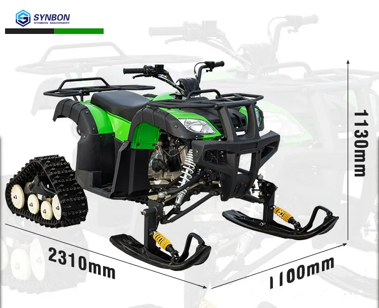 

SYNBON 2021 Continuously Variable Speed Four-wheel Mountain Snowmobile Sled Track ATV off-road Kart SY200S