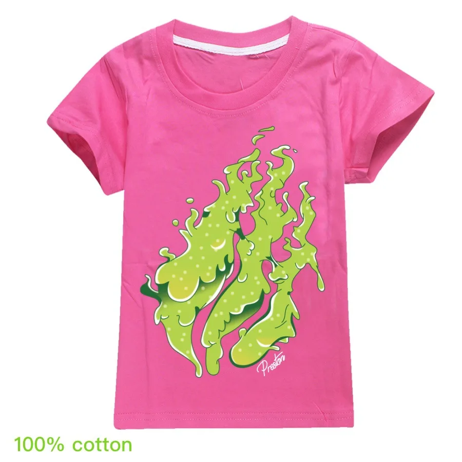 Модная летняя футболка для детей мальчиков и девочек PRESTONPLAYZ Цветной 3d принт Preston