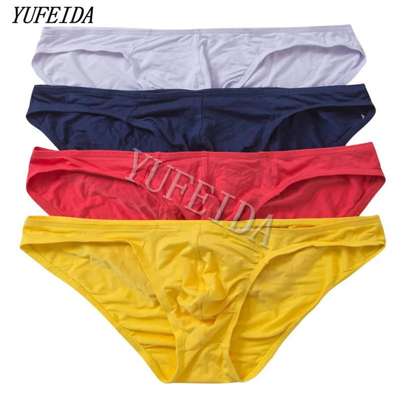 Трусы брифы мужские из модала нижнее белье с мешочком пикантные джоки трусы для