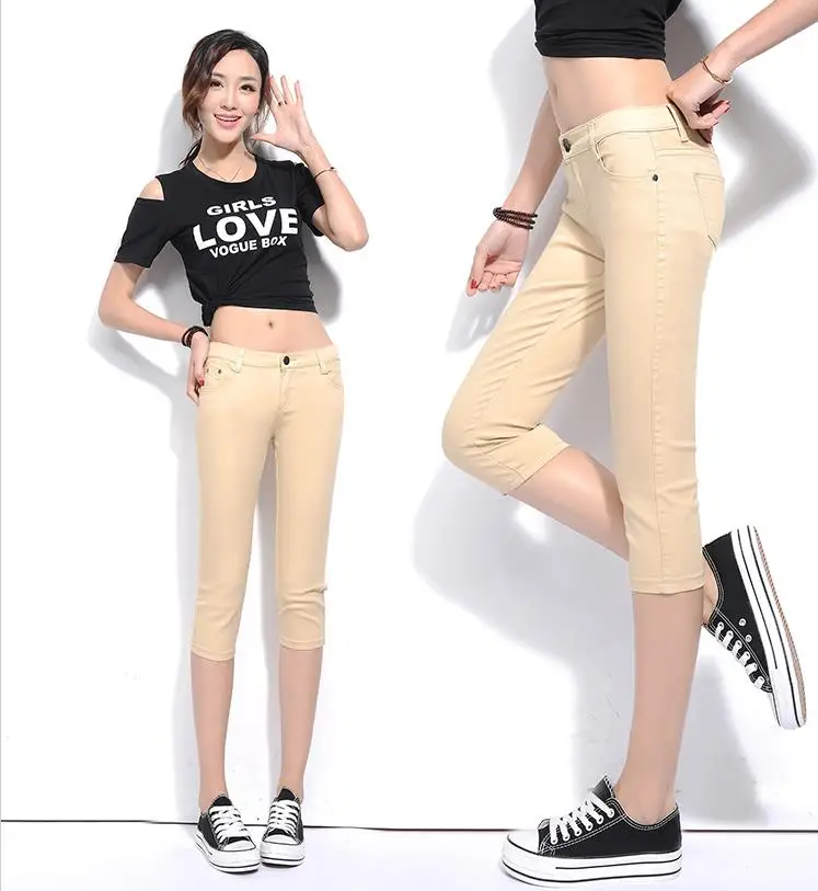 Лидер продаж! Модные эластичные джинсы женские повседневные брюки больших