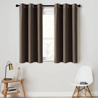 cdiy blackout short curtains for bedroom kitchen living room window treatments small curtains solid color home decoration drapes