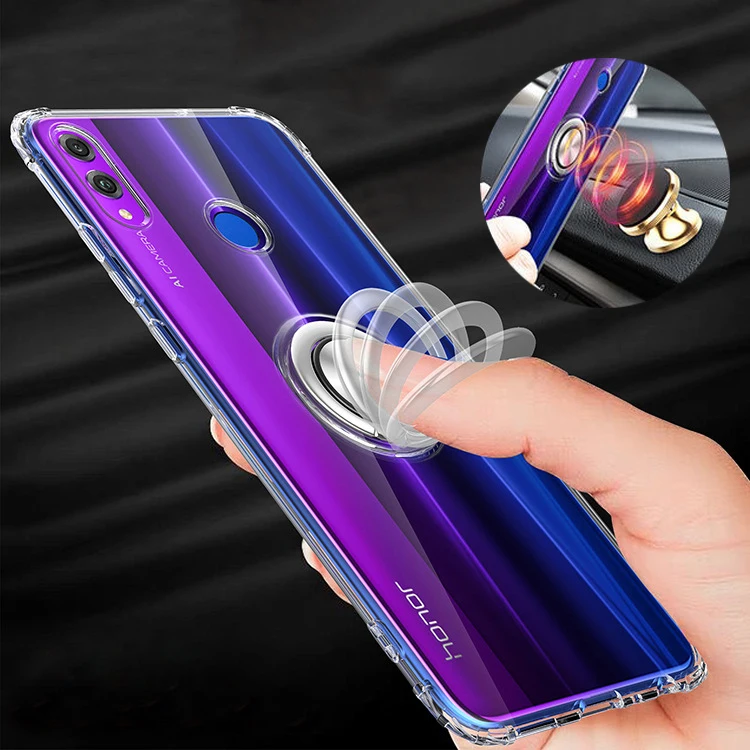 For Huawei Honor 8x case cover phone cases max TPU silicone 360 ring 8 x Transparent Car honor8x on coque Support Flip |