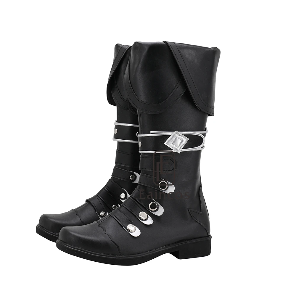 Game Genshin Impact Diluc Cosplay Shoes Black Boots Custom-made Costume Accessories |