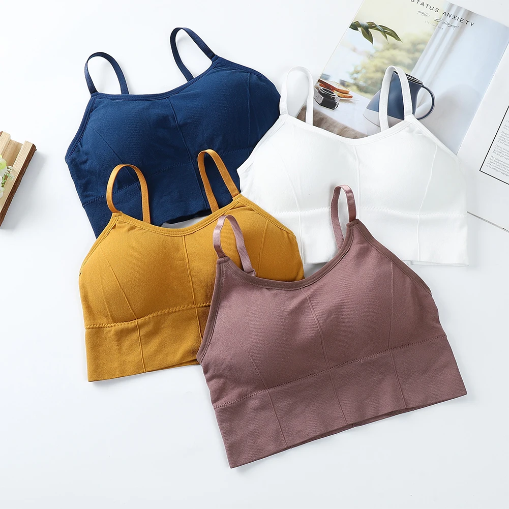 

Women's Sports Bra Breathable Sweat-Wicking Lingerie Seamless Wire-Free Bras， Fitness Yoga Straps Gym Sports Bra