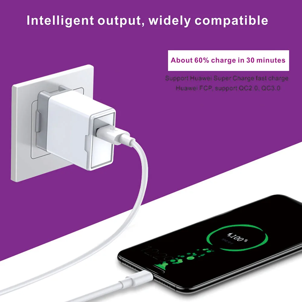 

The Charger Head 22.5w Super Fast Charge Is Suitable For Huawei Supercharge